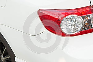 Rear light white car