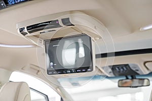 rear seat monitor in a toyota mpv photo
