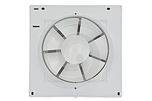 Rear side of axial fan used for ventilation of interiors, especially baths and toilettes