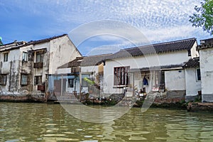 Rear side of houses overlooking the Shantang Canal