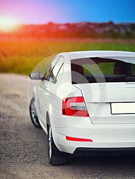 Rear-side view of a car