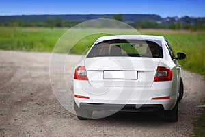 Rear-side view of a car