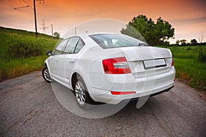 Rear-side view of a car