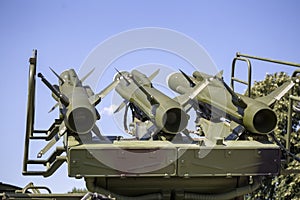 Rear view of the air defense missile system