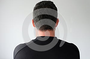 Rear view of Anonymous man photo