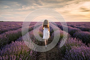 Girl in a lavender field