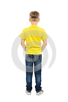 Rear view of boy