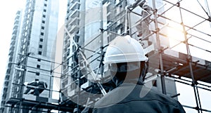 Rear view of builder inspector