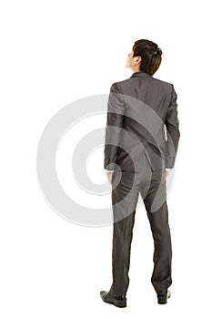 Rear view businessman