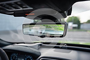 Rear-view camera mirror.
