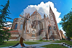 Rear view of a church with Cross