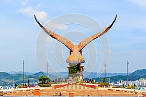 Rear view of Eagle sculpture
