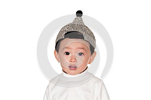 Rear view of a East Asian man SaClose-up of a East Asian man Studio portrait of a young childtudio portrait of a young child