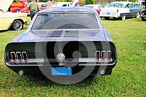 Rear view of Ford sports car