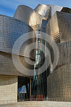 Rear view of Guggenheim Museum, Bilbao, Spain.