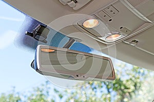 Rear-view  mirror in the car