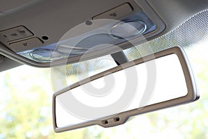 Rear view mirror with clipping path