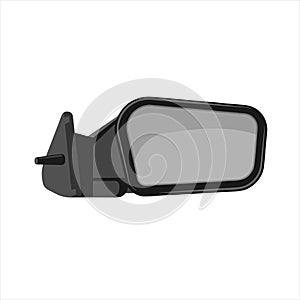 Rear view mirror icon. Safe driving, traffic safety. Linear black and RGB color.