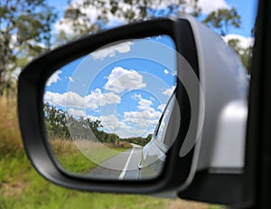 Rear view mirror photo