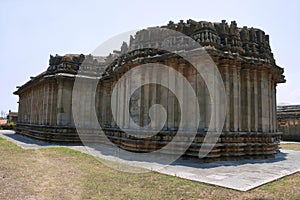 Rear view of Parshvanatha Basadi, Basadi Halli jain temple complex, Karnataka photo
