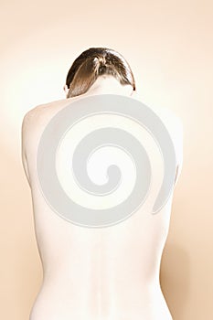 Rear View Of Standing Naked Woman