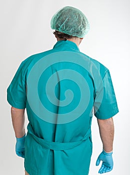 Rear view of a surgeon