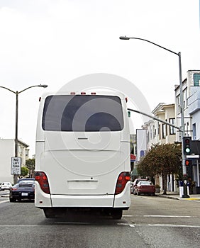 Rear View Tour Bus