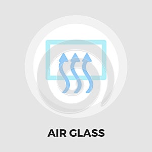 Rear window defrost flat icon