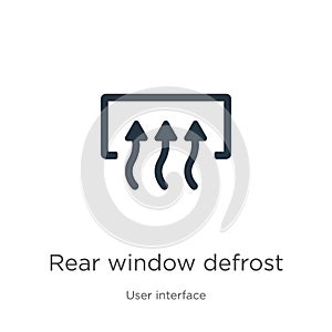 Rear window defrost icon vector. Trendy flat rear window defrost icon from user interface collection isolated on white background
