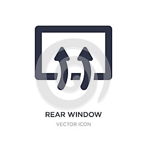 rear window defrost icon on white background. Simple element illustration from UI concept