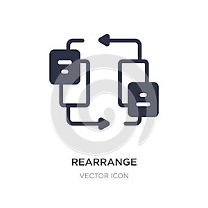 rearrange icon on white background. Simple element illustration from Business concept