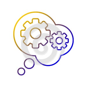 Reasoning gradient linear vector icon