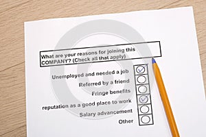 Reasons for joining a company