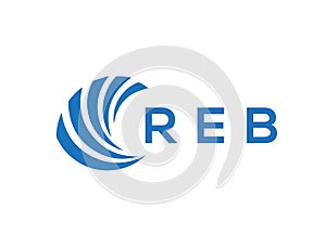 REB letter logo design on white background. REB creative circle letter logo concept.