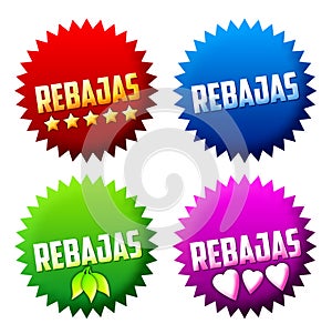 Rebajas - sale - offer spanish text photo