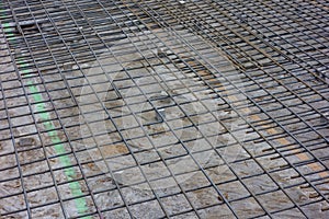 Rebar combination, concrete tile