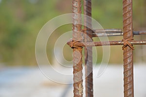 rebar and formwork for beam and column
