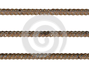 Rebar steel filled rust