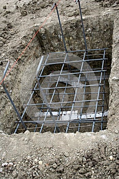 Rebar structure for pillar foundation