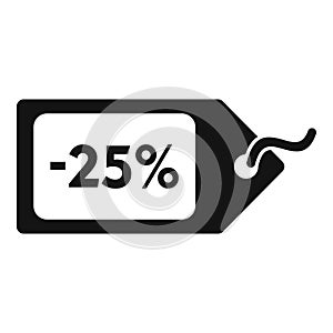 Rebate offer shop icon simple vector. Percentage reduction