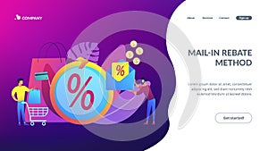 Rebate program concept landing page