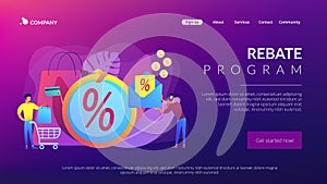 Rebate program concept landing page