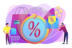 Rebate program concept vector illustration