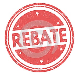 Rebate sign or stamp