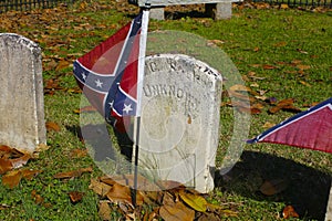 Rebel Flag On Grave of Unknown Soldier