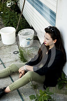 Rebel girl with sunglasses