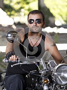 Rebel motorcycle rider