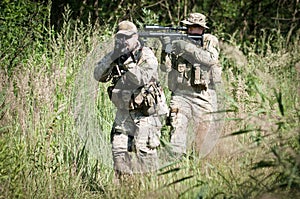 Rebel soldiers on patrol photo