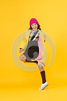 Rebellious teen. Street style. Rebel teen girl. Madcap concept. Teen age. Girl adorable stylish modern teenager. Cool photo