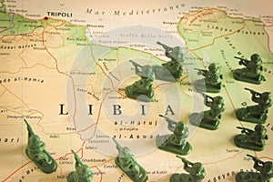 Rebels on Libya territory photo